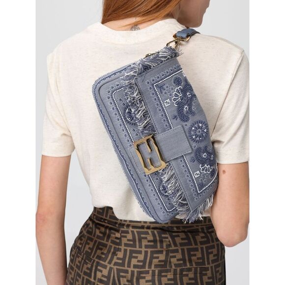 Fendi Shoulder Bag Woman Blue - Picture 2 of 4